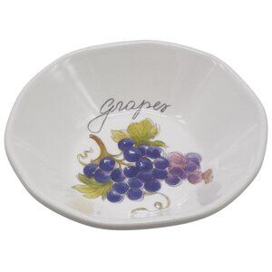 Effetti d'Arte GRAPES Handmade Italy Ceramic Pasta/Soup Bowl 8.75" VGC